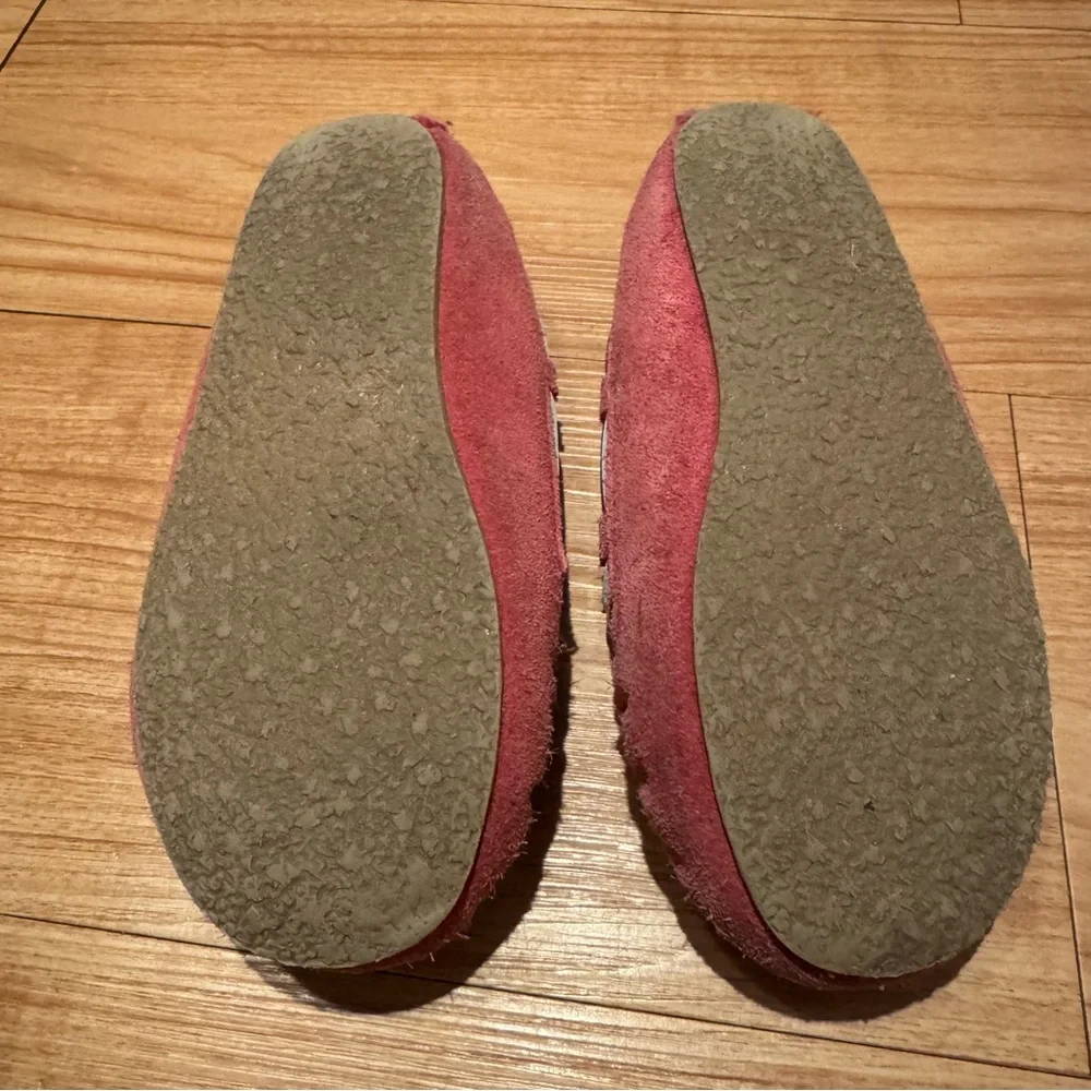Minnetonka Moccasins Pink and Blue Slip-On Shoes